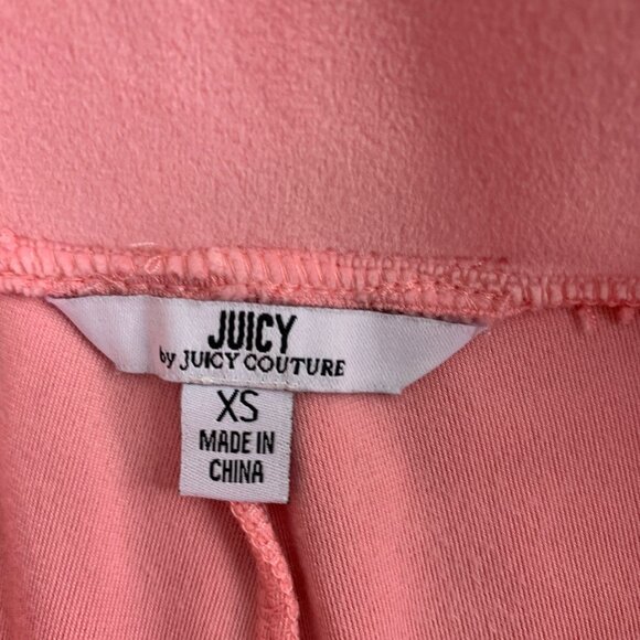 Juicy By Juicy Couture Sweatpants Womens XS Pink Velour Y2K Athleisure Wide Leg - Picture 9 of 11
